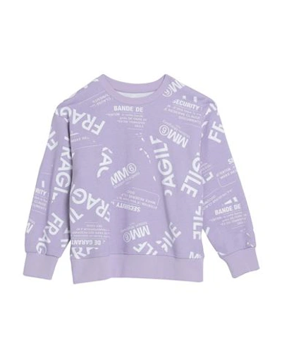 Shop Mm6 Maison Margiela Toddler Sweatshirt Lilac Size 6 Cotton In Purple