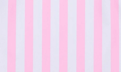 Snapper Rock Toddler, Child Girl Pink Stripe Ls Rash Top In Pink