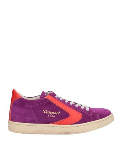 Shop Valsport Woman Sneakers Deep Purple Size 5.5 Soft Leather