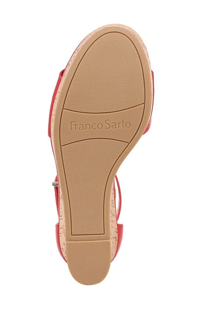 Shop Franco Sarto Clemens Espadrille Wedge Sandal In Red