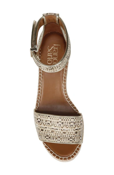 Shop Franco Sarto Clemens Espadrille Wedge Sandal In Natural Woven