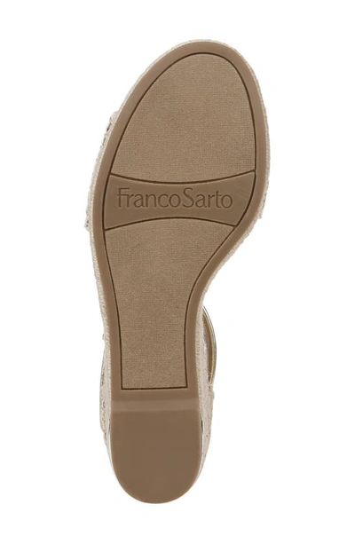 Shop Franco Sarto Clemens Espadrille Wedge Sandal In Natural Woven