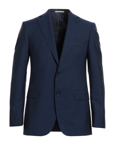Shop Pal Zileri Man Blazer Navy Blue Size 38 Wool, Mohair Wool