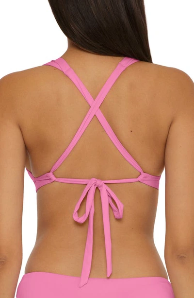 Shop Becca Color Code Bikini Top In Pinkie