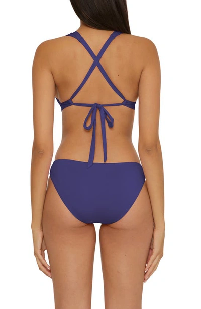 Shop Becca Color Code Cutout Hipster Bikini Bottoms In Deep Water