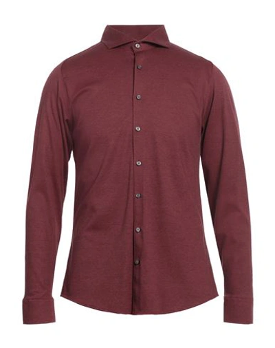 Shop Desoto Man Shirt Burgundy Size Xl Cotton In Red