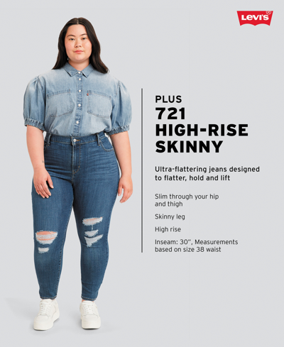 Shop Levi's Trendy Plus Size 721 High-rise Skinny Jeans In Straight Through
