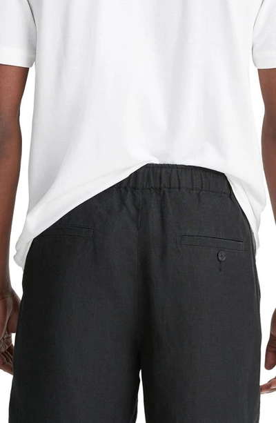 Shop Vince Lightweight Hemp Shorts In Washed Black