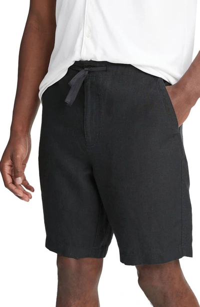 Shop Vince Lightweight Hemp Shorts In Washed Black