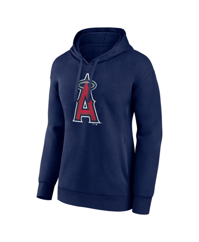 Fanatics Women's  Navy Los Angeles Angels Logo Pullover Hoodie In Navy