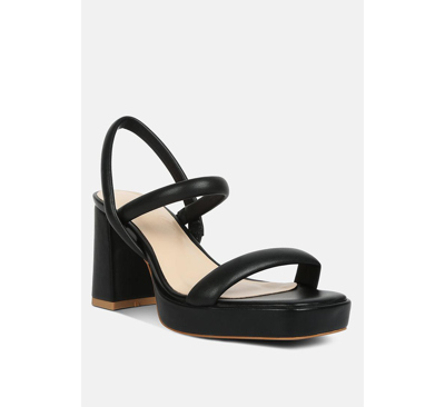 Shop Rag & Co Joslyn Womens Slingback Block Heel Sandals In Black