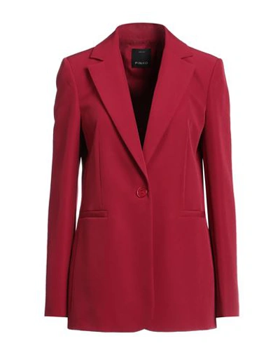 Shop Pinko Woman Blazer Red Size 6 Polyester, Elastane