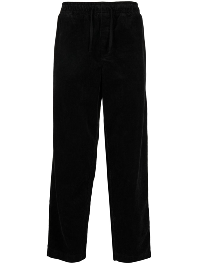 Ymc You Must Create Black Alva Corduroy Tapered Trousers In Black
