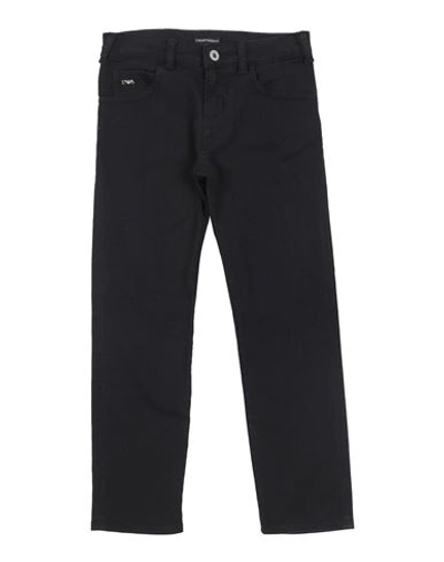 Shop Emporio Armani Toddler Boy Jeans Navy Blue Size 6 Cotton, Elastane