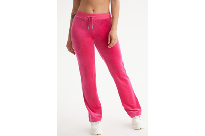 Shop Juicy Couture Women's Og Big Bling Velour Track Pants In Free Love