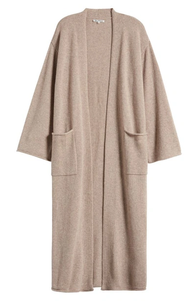 Shop Reformation Bri Cashmere Duster Cardigan In Oatmeal