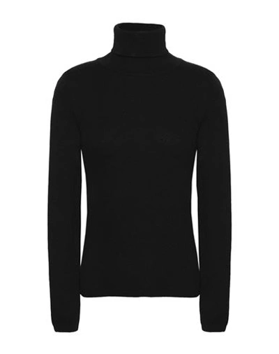 Shop 8 By Yoox Cashmere Essential Roll-neck Sweater Woman Turtleneck Black Size Xl Regenerated Cashmere
