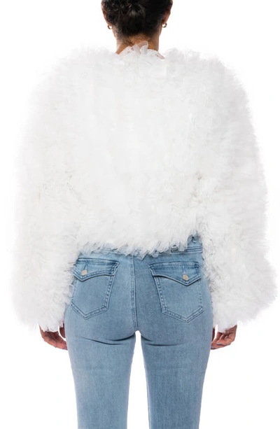 Azalea Wang Tulle Jacket In White