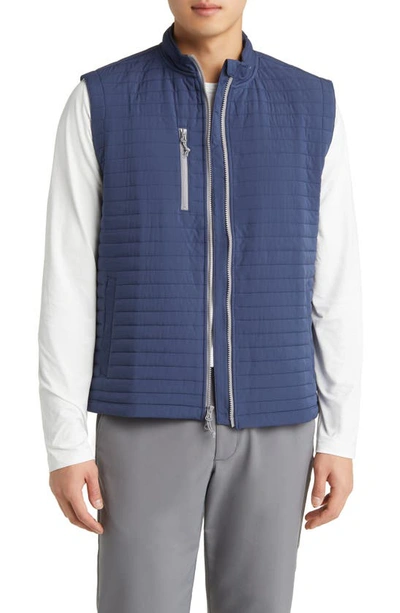Shop Johnnie-o Crosswind Quilted Performance Vest In Wake