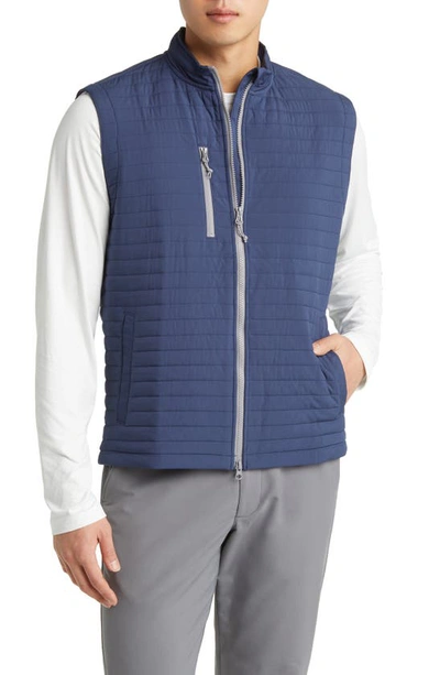 Johnnie-o Crosswind Quilted Performance Vest In Wake