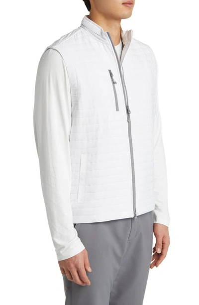 Johnnie-o Crosswind Quilted Performance Vest In White