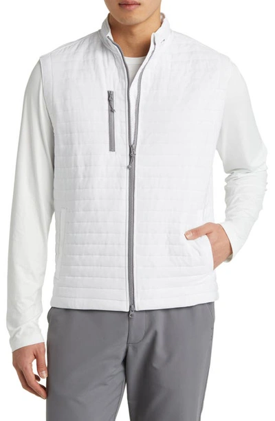 Johnnie-o Crosswind Quilted Performance Vest In White