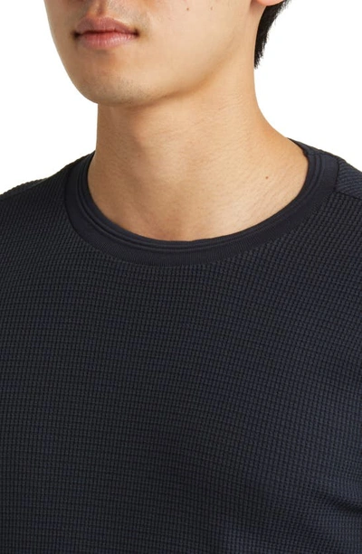 Shop John Varvatos Dante Thermal Long Sleeve T-shirt In Navy