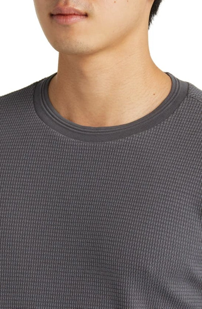 Shop John Varvatos Dante Thermal Long Sleeve T-shirt In Iron Grey