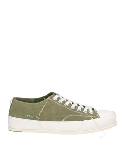 Shop Premiata Man Sneakers Military Green Size 8 Soft Leather