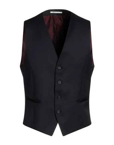 Shop Pal Zileri Man Tailored Vest Midnight Blue Size 38 Wool