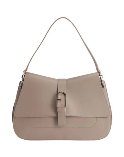 Shop Furla Flow L Top Handle Woman Handbag Dove Grey Size - Calfskin