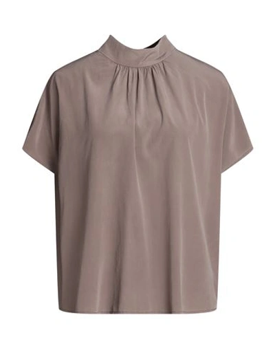 Shop Kiltie Woman Top Dove Grey Size 10 Silk, Elastane