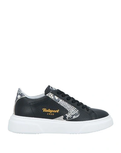 Valsport Woman Sneakers Black Size 11 Soft Leather In Black