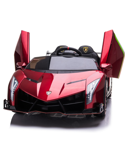 Shop Freddo Lamborghini Veneno 2 Seater Ride-on Car In Red