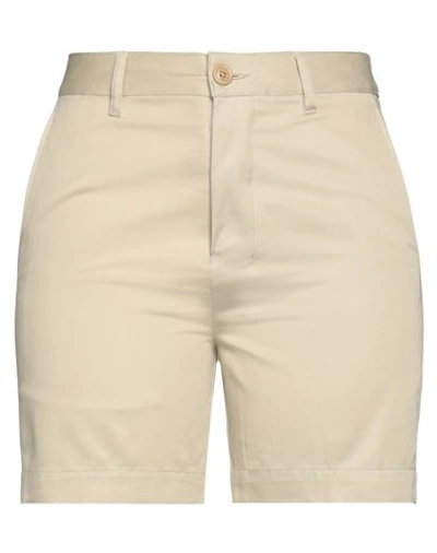 Shop Ami Alexandre Mattiussi Woman Shorts & Bermuda Shorts Khaki Size M Cotton In Beige