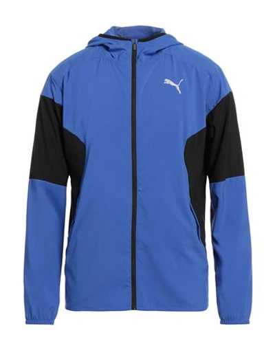 Shop Puma Man Jacket Blue Size Xxl Polyester