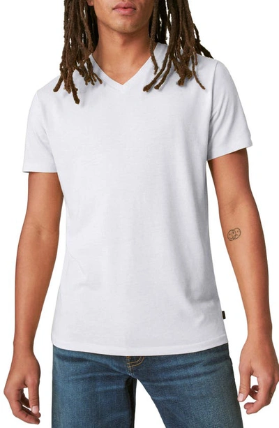 Shop Lucky Brand Venice V-neck Burnout T-shirt In Bright White