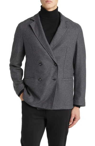 Shop Hugo Boss Boss Jaime Felted Wool Car Coat In Medium Grey