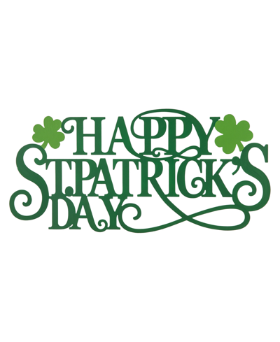 Glitzhome 24" L Metal "happy St. Patrick's Day" Wall Decor In Green