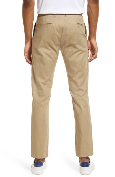 Shop Vince Griffith Stretch Cotton Twill Chino Pants In Dark Stone Khaki