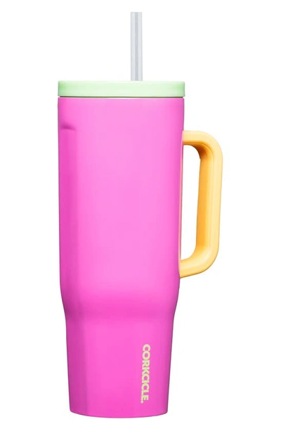 Corkcicle Cruiser 40-ounce Insulated Tumbler With Handle In Sunglass Tan