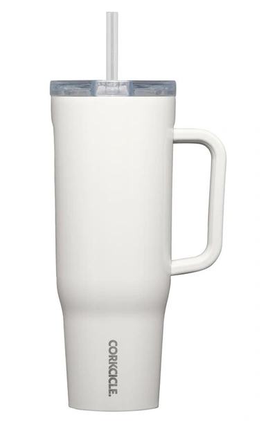 Shop Corkcicle Cruiser 40-ounce Insulated Tumbler With Handle In Oat Milk