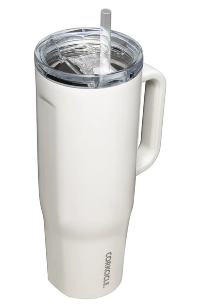 Corkcicle Cruiser 40-ounce Insulated Tumbler With Handle In Oat Milk