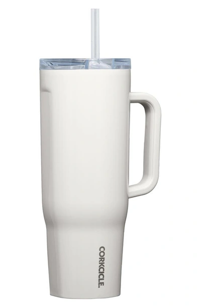 Shop Corkcicle Cruiser 40-ounce Insulated Tumbler With Handle In Oat Milk
