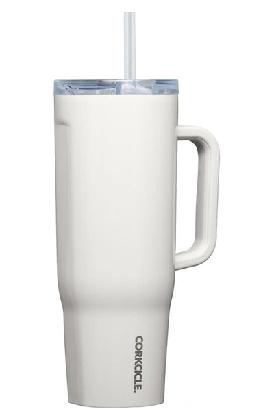 Corkcicle Cruiser 40-ounce Insulated Tumbler With Handle In Oat Milk