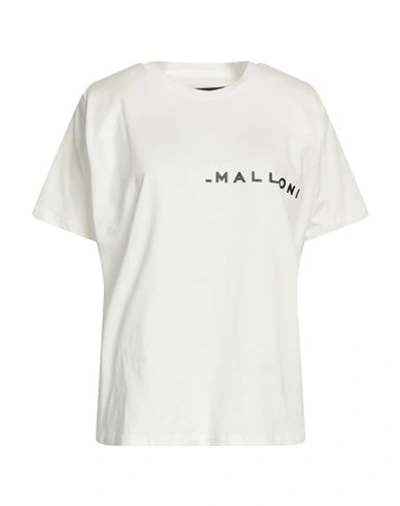 Shop Malloni Woman T-shirt White Size Xxs Cotton
