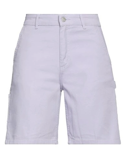 Shop Carhartt Woman Shorts & Bermuda Shorts Light Purple Size 25 Cotton, Elastane