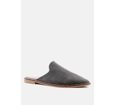 Shop Rag & Co Lia Womens Handcrafted Canvas Mules In Grey