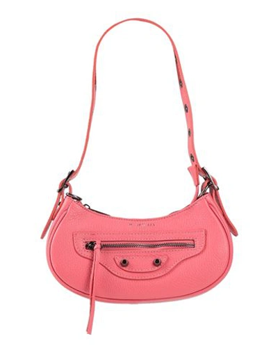 Shop My-best Bags Woman Shoulder Bag Coral Size - Leather In Red