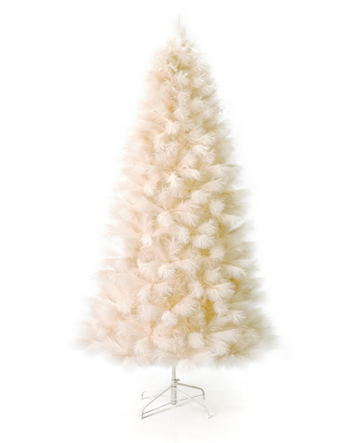 Shop Seasonal Pampas Tree 7.5', White, 710 Tips, Metal Base With Flame Retardant, Macy's Exclusive In Ivory
